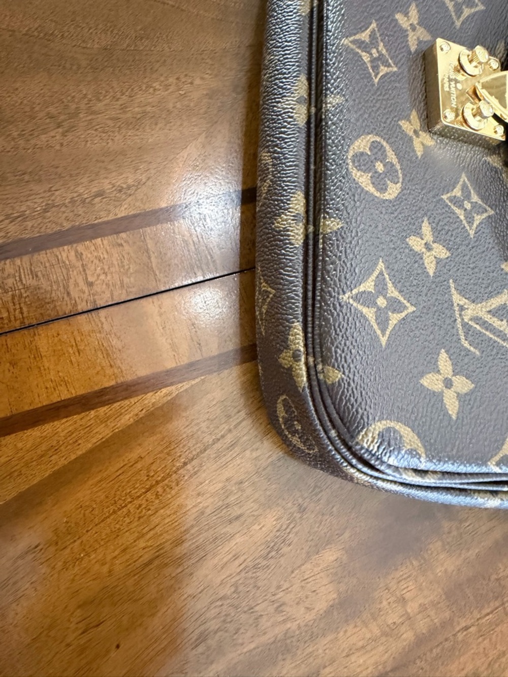 Louis Vuitton Two-Tone Monogram Crossbody in Brown and Tan - Picture 6 of 9